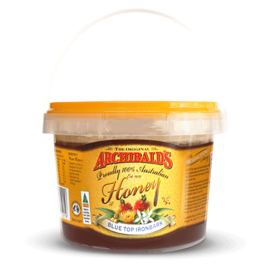Achibald's Honey 1kg Bluetop Ironbark honey