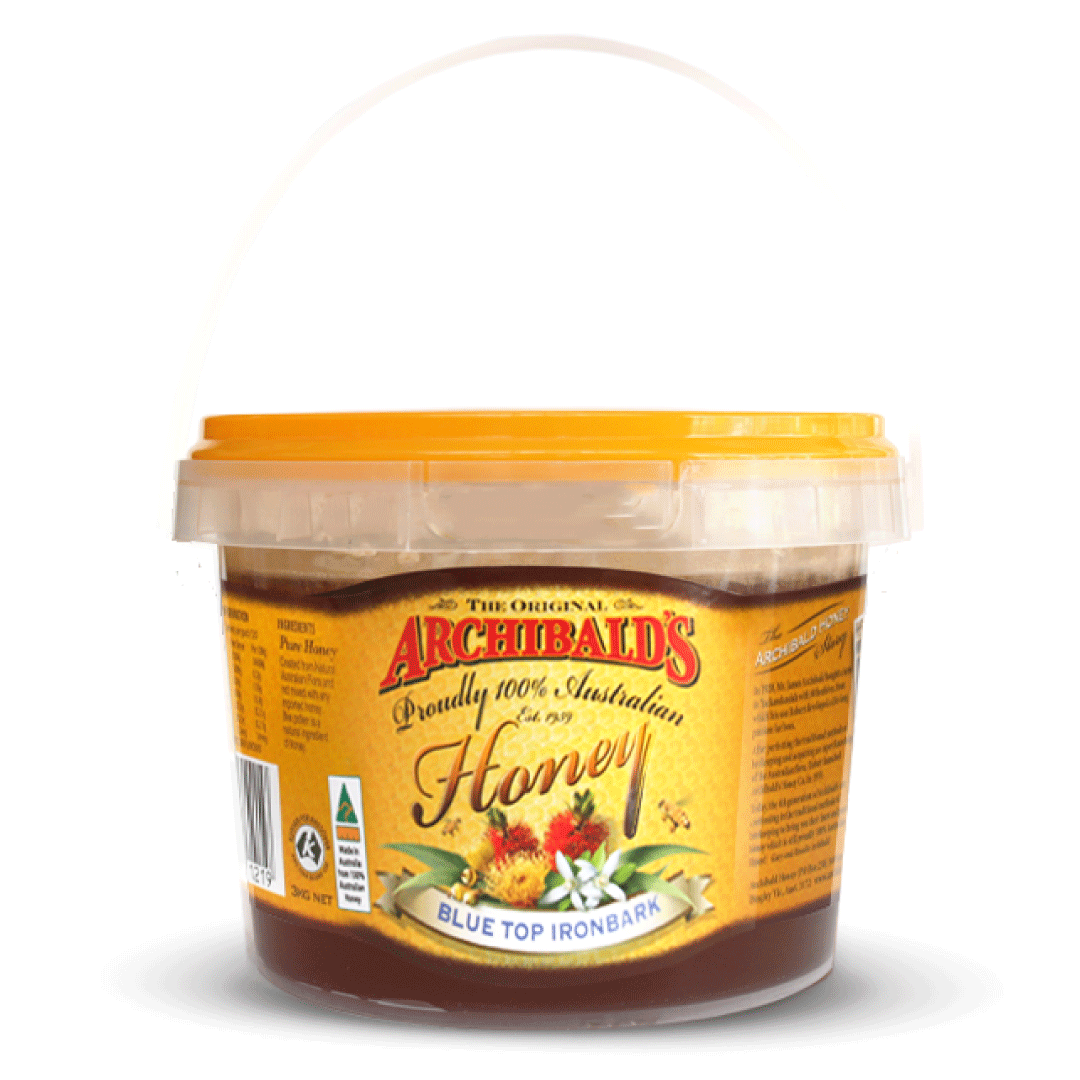 Achibald's Honey 1kg Bluetop Ironbark honey