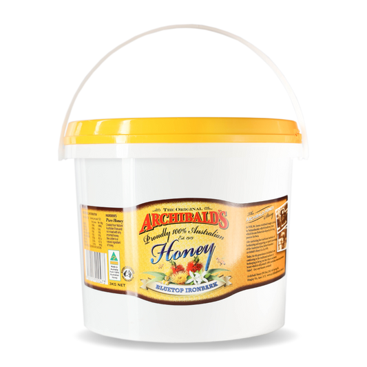 Achibald's Honey 3kg Bluetop Ironbark honey