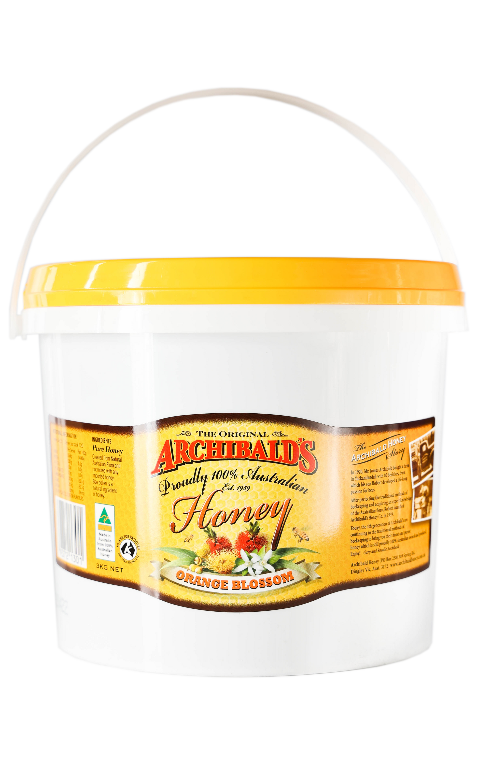 Achibald's Honey 3kg Orange Blossom honey